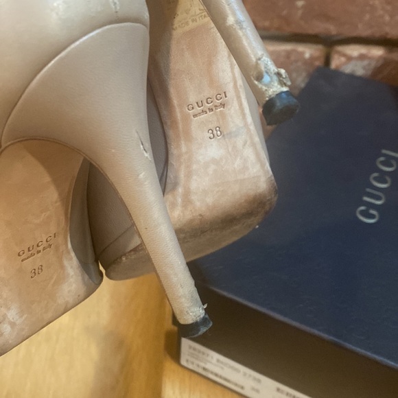 Gucci woman’s nappa charlotte porridge high heels - Picture 9 of 15